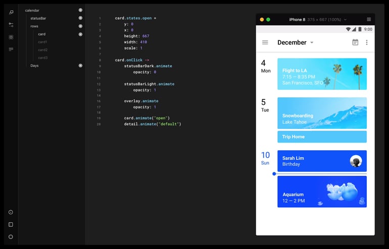 Framer's code tab