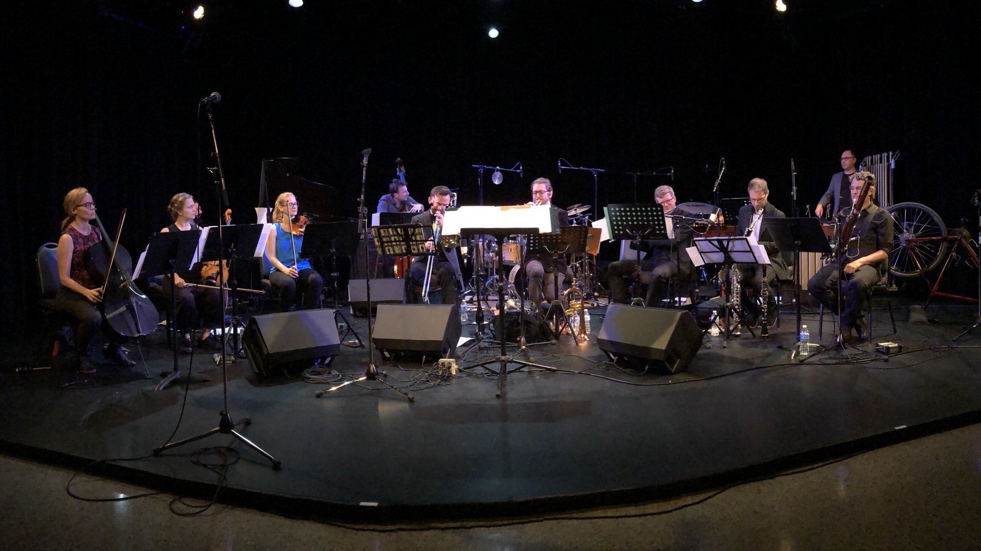 An orchestra on stage