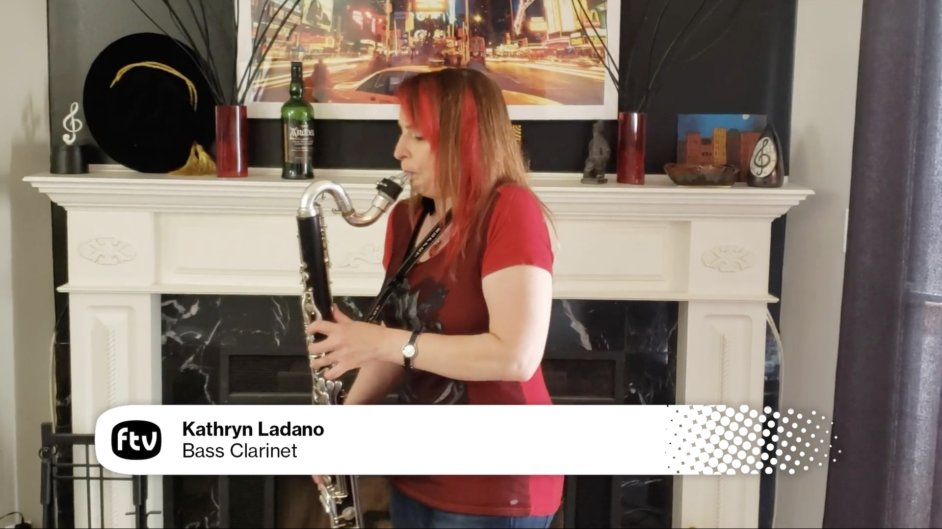 Kathryn Ladano performs on bass clarinet during the concert